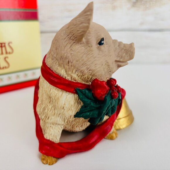 Silver Deer Tom Rubel Christmas Animals Pig Figurine - Picture 3 of 9